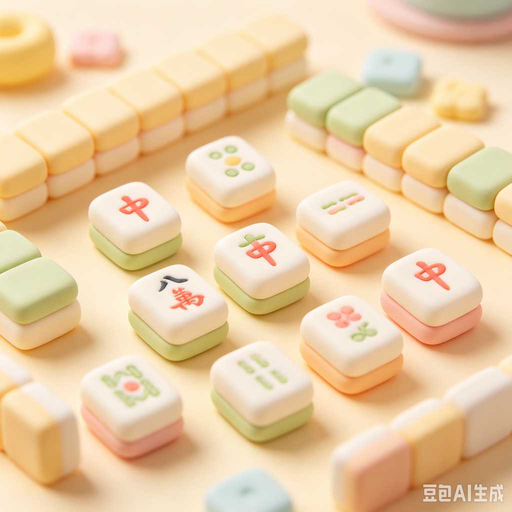 traditional oriental mahjong tiles