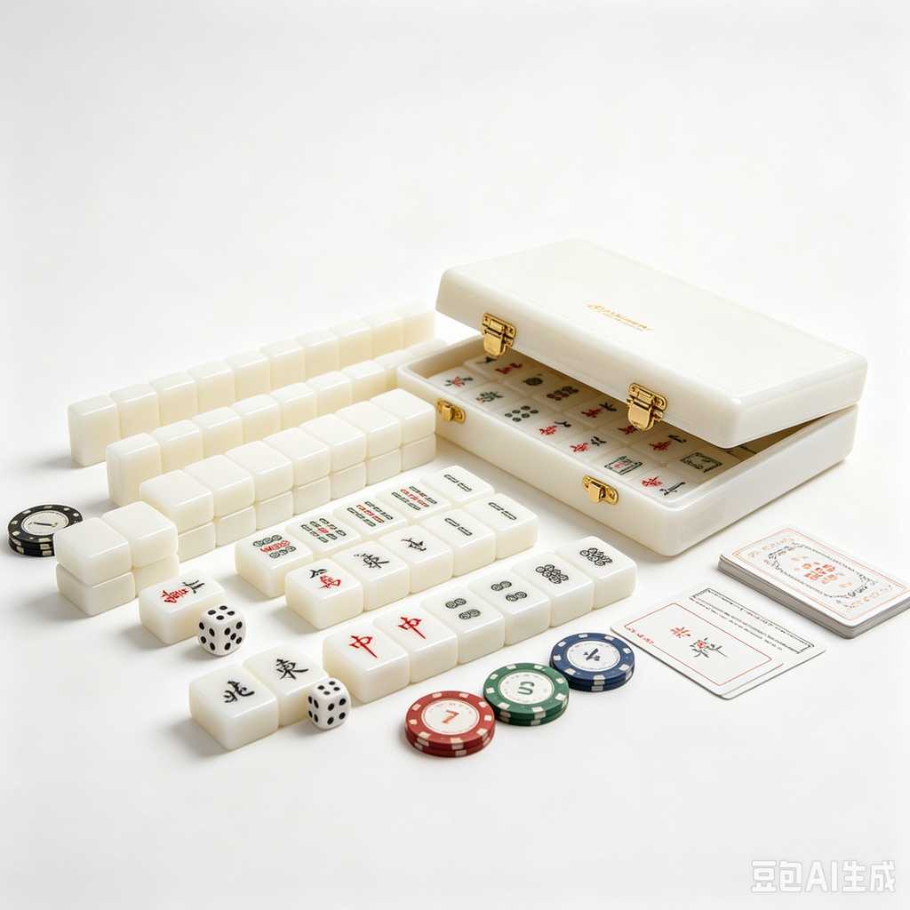 bamboo wood mahjong set